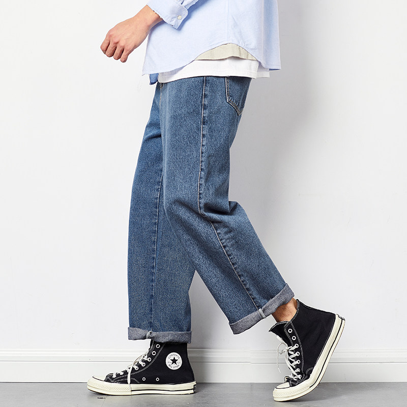 唐狮直筒男士2021秋装新款牛仔裤 唐狮喜之乐牛仔裤