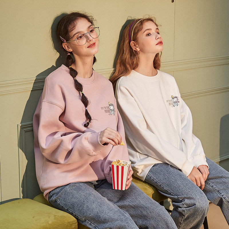 唐狮圆领2020秋新款宽松韩版卫衣 唐狮喜之乐卫衣/绒衫