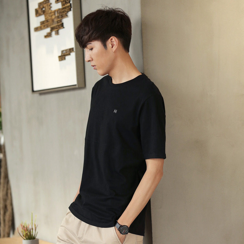 唐狮2020夏装新款短袖男士拼接t恤 唐狮喜之乐T恤