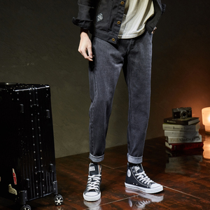 唐狮秋季新款黑色牛仔裤