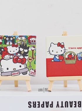 Hellokity装饰插画摆件摆台多巴胺房家居可爱卡通凯蒂猫小摆件
