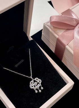 s925纯银如意平安锁项链饰品女小众国潮古风锁骨链新中式灵动