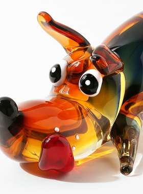 顾居琉璃沙皮狗摆件简约客厅酒柜J家居好物轻奢装饰品摆件