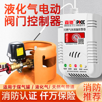 Liquefied Gas Electric Valve Controller New National Standard Gas Leak Alarm Commercial Gas Cooker Safety Three Sets