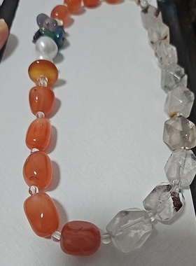 锦绣微光大卡项链天然水晶项链定制链接