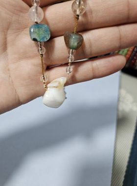 锦绣微光 ‖ 原创设计天然石手编织项链可当手链无金属项链