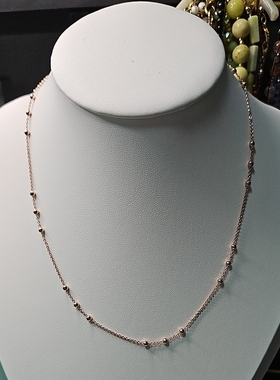 锦绣微光纯铜项链锁骨链细链子夏季项链
