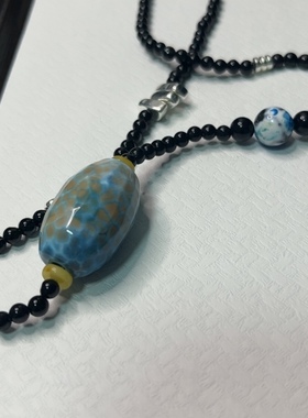 原创天然石龙纹玛瑙项链轻奢高级感锁骨链