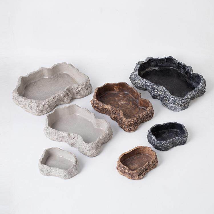 爬宠食盆水盆仿岩石泡澡盆蜥蜴陆龟角蛙守宫宠物蛇爬虫饮水喂食盘,淘宝优惠券,粉丝福利购,淘宝优惠卷