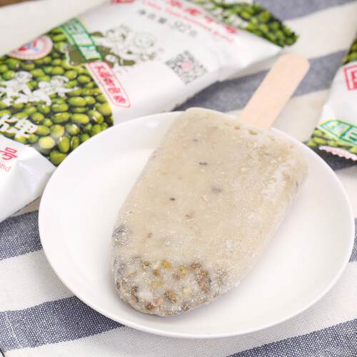 光明绿豆冰棒雪糕冰激凌冷饮棒冰怀旧冰棍冰淇淋92g5支 - 图2