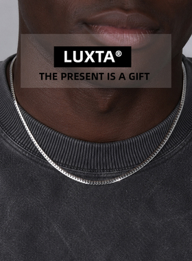 LUXTA925银镀金项链男嘻哈欧美
