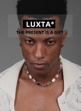 LUXTA彩色宝石金美式嘻哈项链