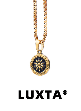 LUXTA小号金色圆形菊花吊坠