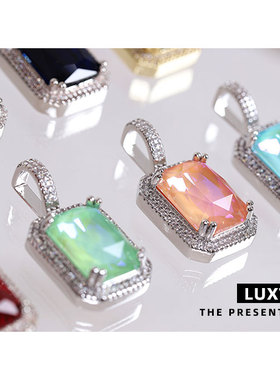 LUXTA彩色宝石吊坠嘻哈