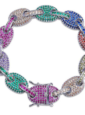 满钻彩钻手链嘻哈hiphop