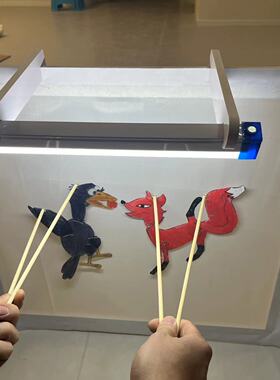 皮影戏幕布架幼儿园表演道具儿童手工diy制作影子舞表演投影