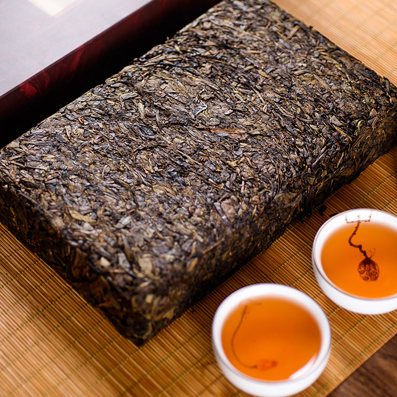 安化黑茶湖南安化正品安化黑茶正宗金花茯砖茶手筑安华茯茶湘丰_虎窝淘