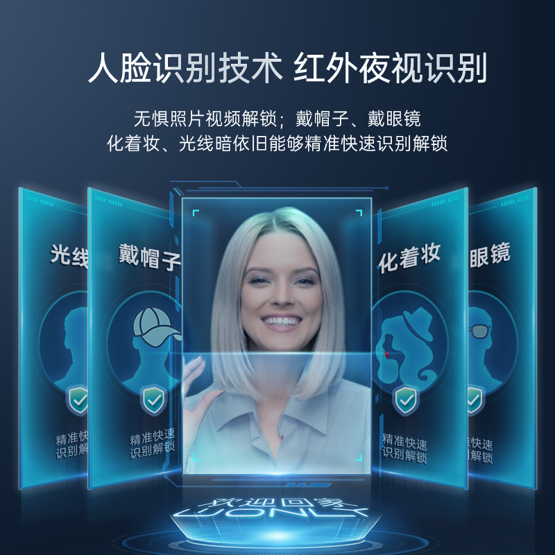 王力智能锁3D人脸识别全自动指纹密码锁家用防盗电子门锁S920 - 图1