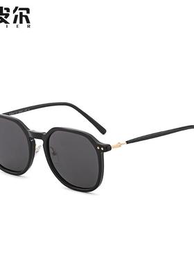 韩式和时尚的a偏光奶茶色太阳镜女性近视防紫外线防晒驾驶太阳镜