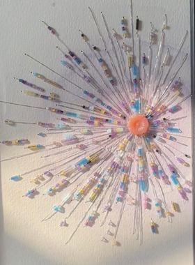 小红书同款串珠烟花相框手工DIY材料包创意桌面摆件送女朋友闺蜜