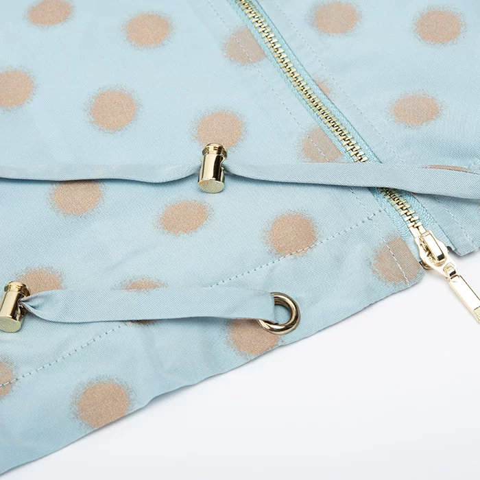 spring trench coat with zipper, loose fit