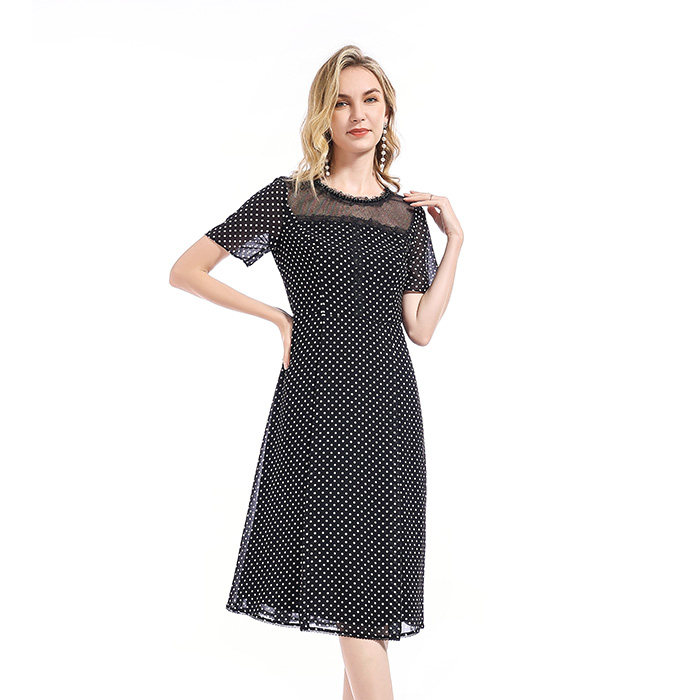 声雨竹官方专柜同款秋季新款连衣裙短袖温柔甜美圆领套头纯色裙子,淘宝优惠券,粉丝福利购,淘宝优惠卷