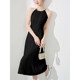 Temperament halter neck ກາງ ຍາວ ການ ອອກ ແບບ skirt niche