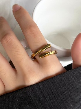 莫比乌斯环不掉色情侣戒指礼物