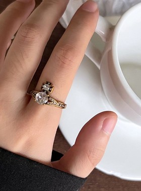 西太后土星中古微镶不掉色戒指