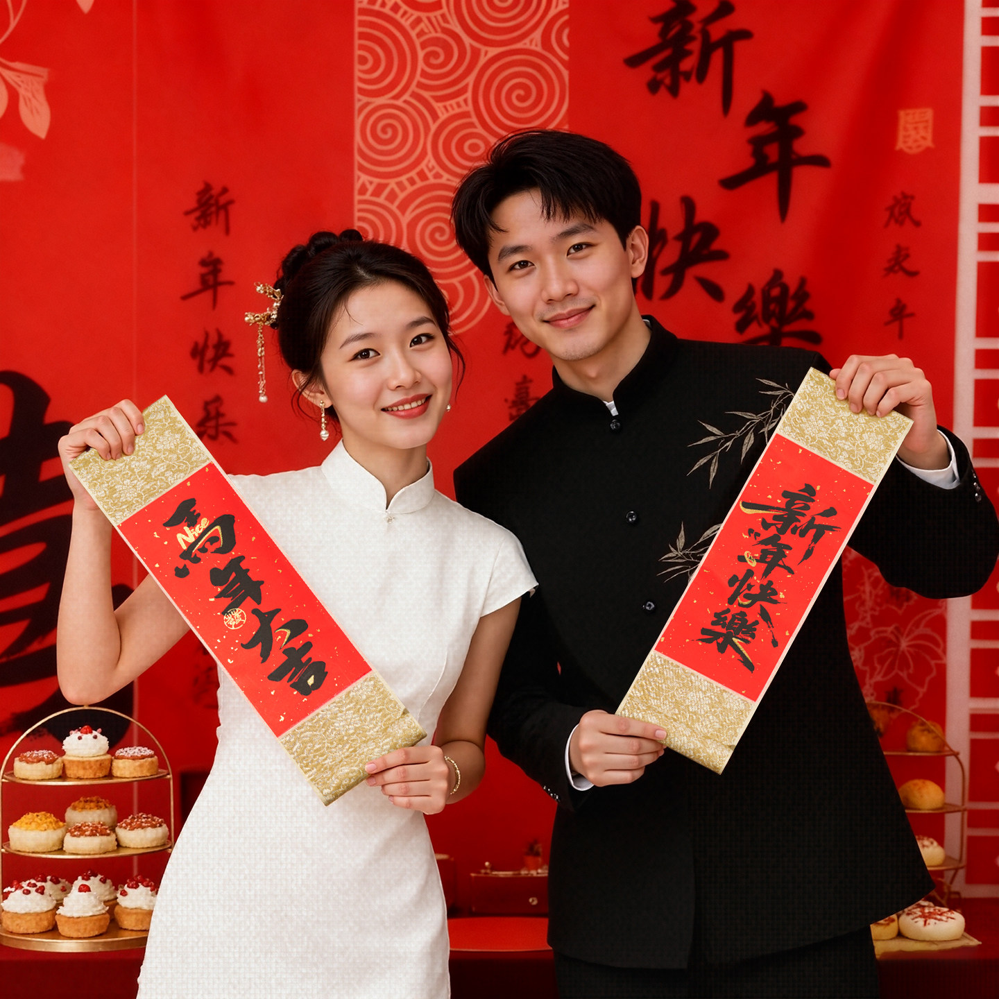 2026马年春节小卷轴对联手持喜庆氛围拍照道具小卷轴挂饰福字挂件,淘宝优惠券,粉丝福利购,淘宝优惠卷