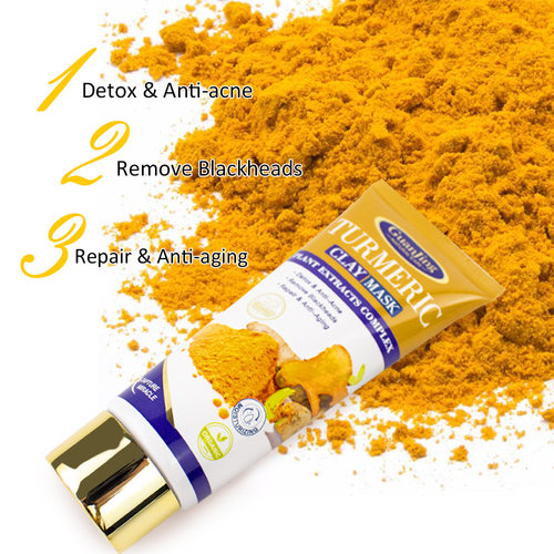 Anti Acne Tumeric Mud Mask Facial Clean Blackhead姜黄面膜泥 - 图0