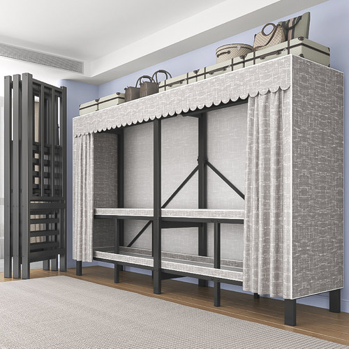 免安装折叠布衣柜家用卧室简易组装出租房用新款加粗加厚结实耐用 - 图3