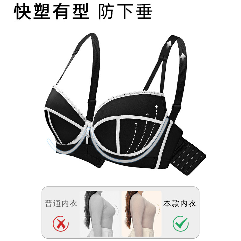 大码纯欲性感内衣女薄款大胸显小聚拢收副乳防下垂文胸胖mm全罩杯,淘宝优惠券,粉丝福利购,淘宝优惠卷