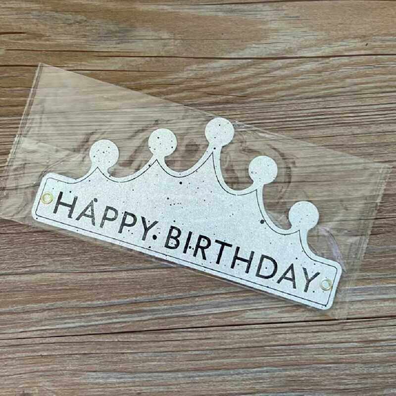 独立包装磨砂折叠皇冠帽子生日帽可折叠儿童成人帽子 - 图1