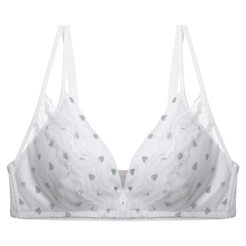 性感法式三角杯夏季超薄款小胸内衣 红粉女王文胸