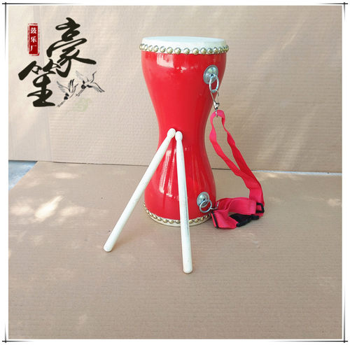 包邮12cm 14cm手拍鼓成人胸鼓牛皮鼓 广场舞健身道具鼓儿童 腰鼓 - 图0