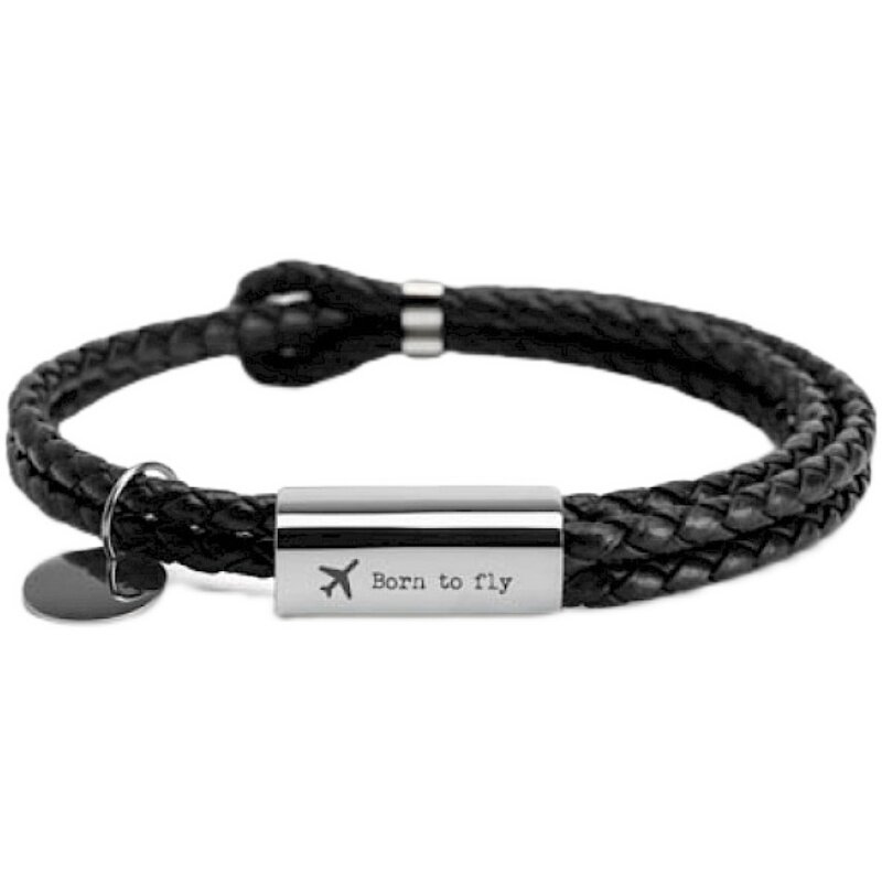 DIY刻字定制情侣手环 欧美时尚黑色不锈钢可调节手链 情人节礼物