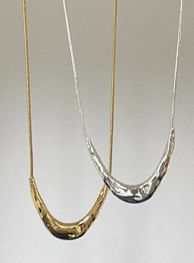 小众设计简约手工纹理项链