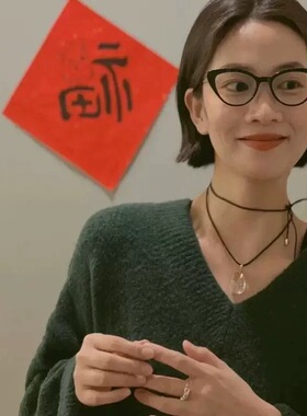 董洁同款轻奢优雅水滴吊坠小众设计高级感精致耳环毛衣链