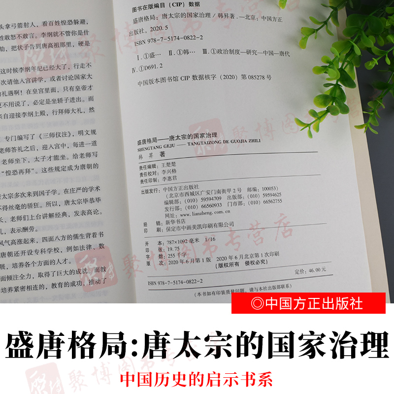 2020正版现货 盛唐格局 唐太宗的国家治理 韩昇著 中国方正出版社9787517408222 唐太宗治国理念政治制度官场生态 - 图1