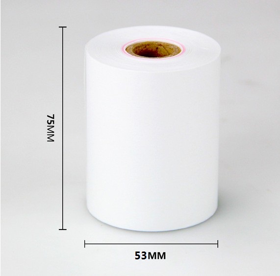 75x60单层收银纸无碳小票纸酒楼75x80收银纸76mm针式打印纸双胶纸 - 图1