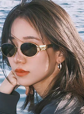 圆脸小框凯旋门墨镜防晒高级感