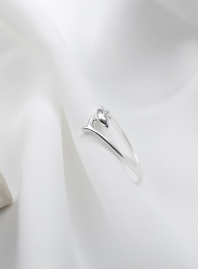 2026S925纯银韩版海洋光面海豚戒