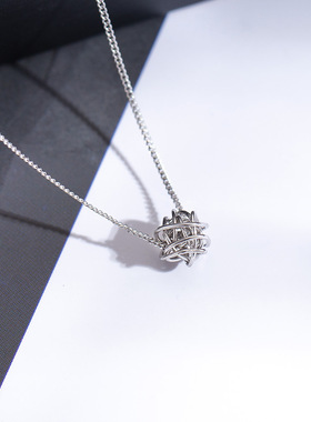 新款S925银原创设计五金女孩缠绕