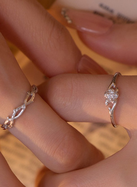 新款S925银情人节桔梗花情侣款对