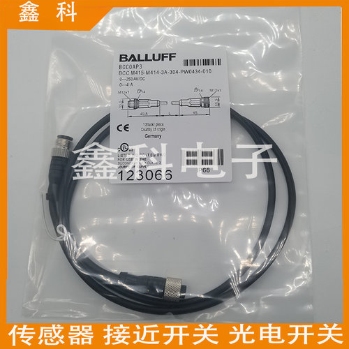 巴鲁夫BCC02R5双头连接电缆 BCC M313-M313-30-300-PX0334-003 - 图1