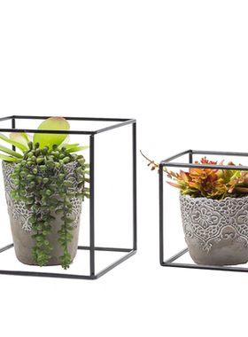 全新清仓处理铁艺几何体摆件客厅玄关酒店家居装饰品工艺品