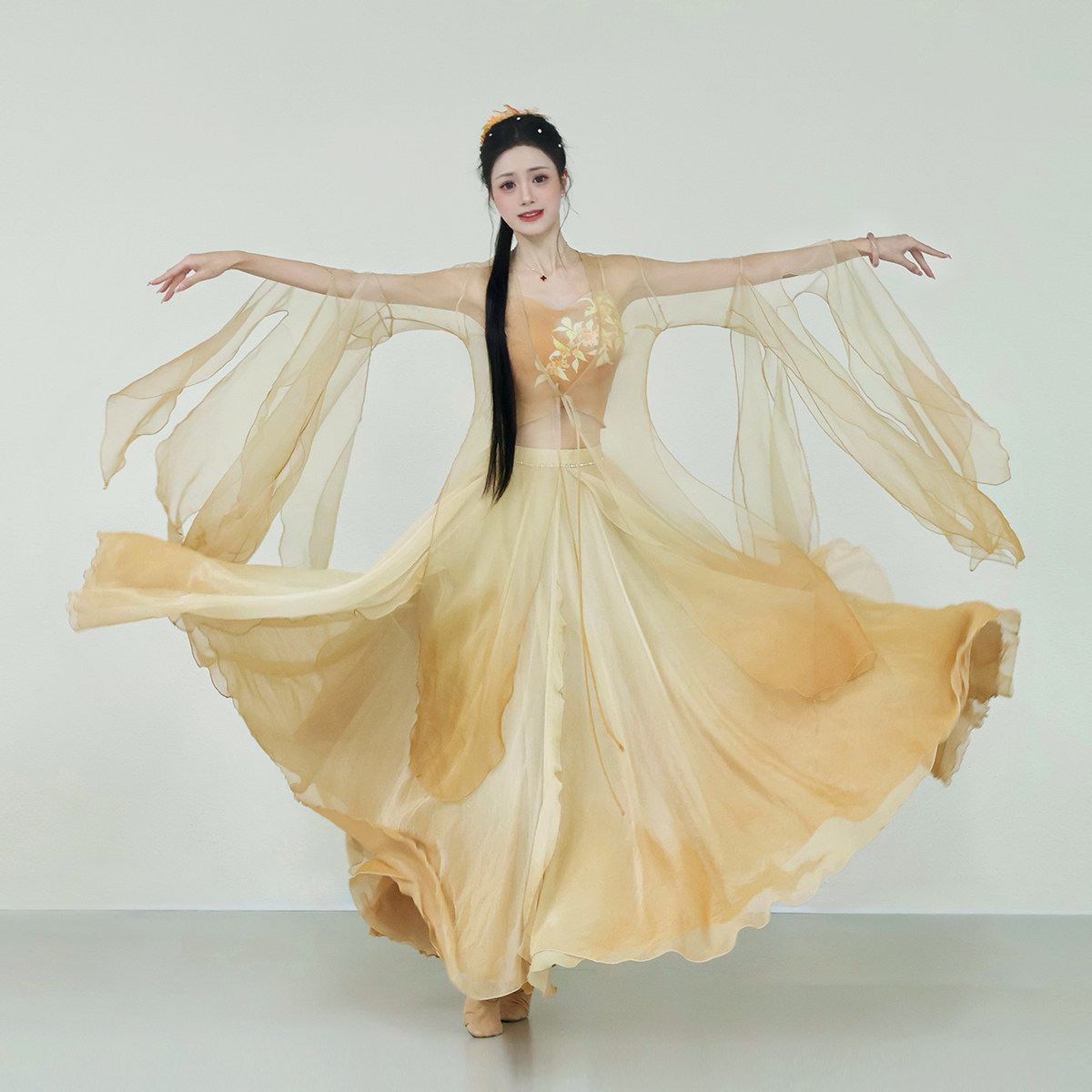 半城香绝美渐变仙气飘逸大袖古风古典舞服中国舞练功演出服装,淘宝优惠券,粉丝福利购,淘宝优惠卷