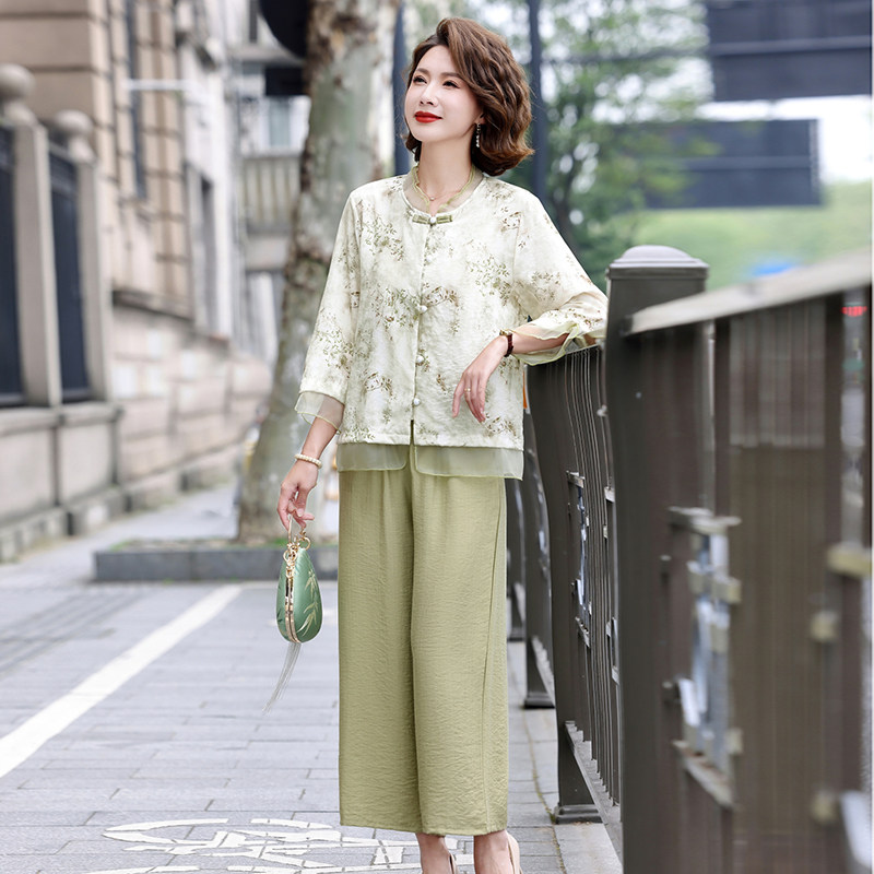 母亲节礼物实用送妈妈老婆婆中年40-50岁60夏季衣服套装生日礼品