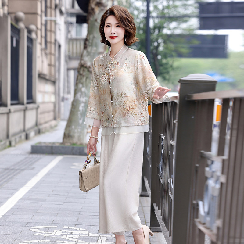 母亲节礼物实用送妈妈老婆婆中年40-50岁60夏季衣服套装生日礼品